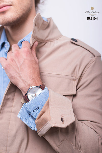 CHAMARRA GABARDINA BEIGE