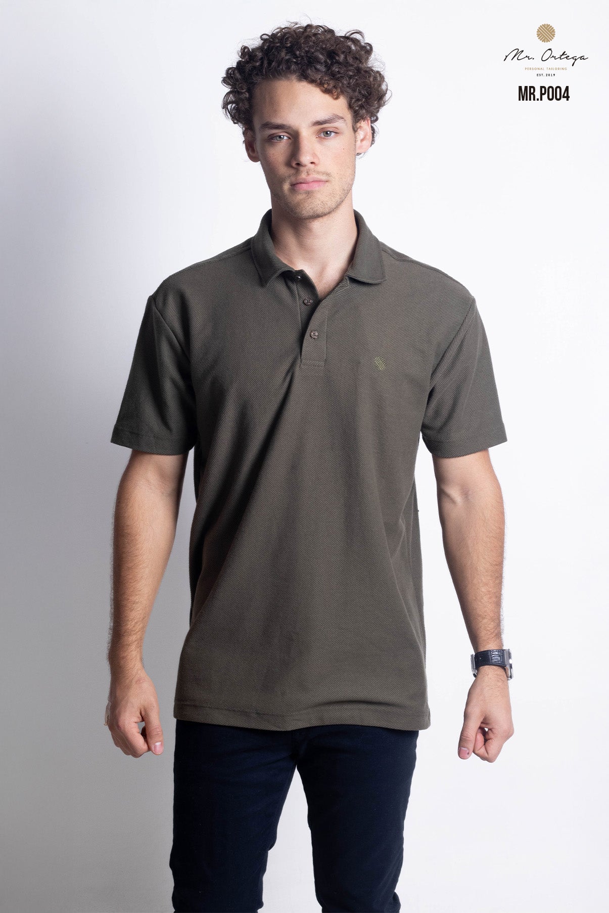 PLAYERA POLO VERDE MILITAR