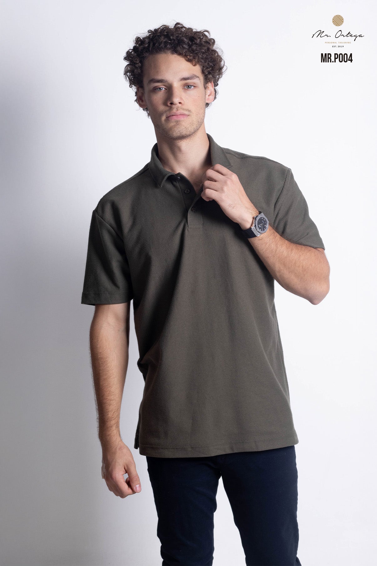 PLAYERA POLO VERDE MILITAR