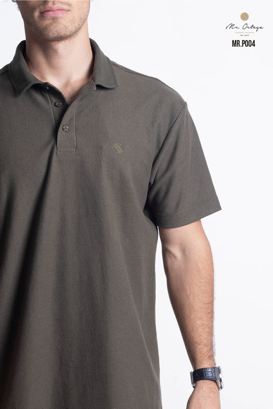 PLAYERA POLO VERDE MILITAR