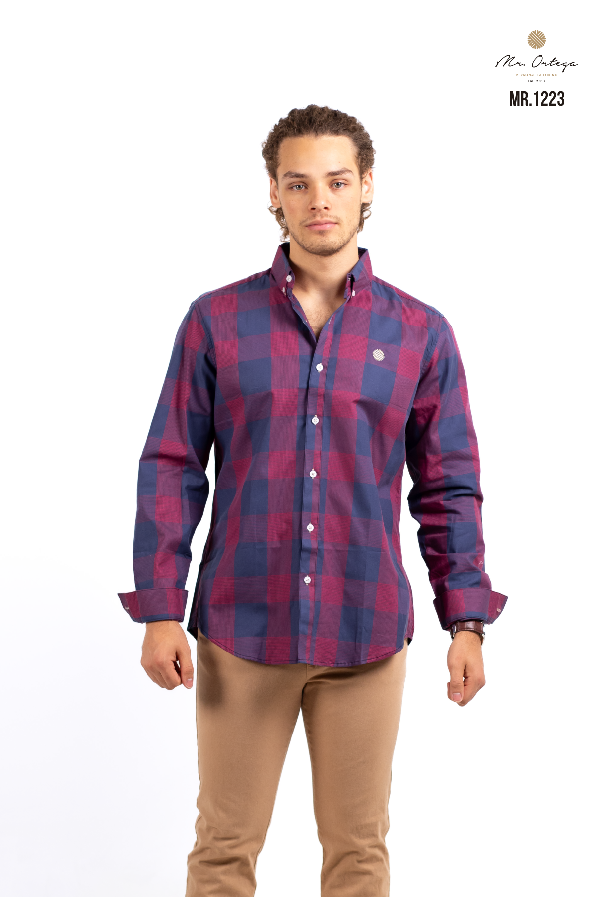 CAMISA CUADROS ROJO / AZUL MARINO
