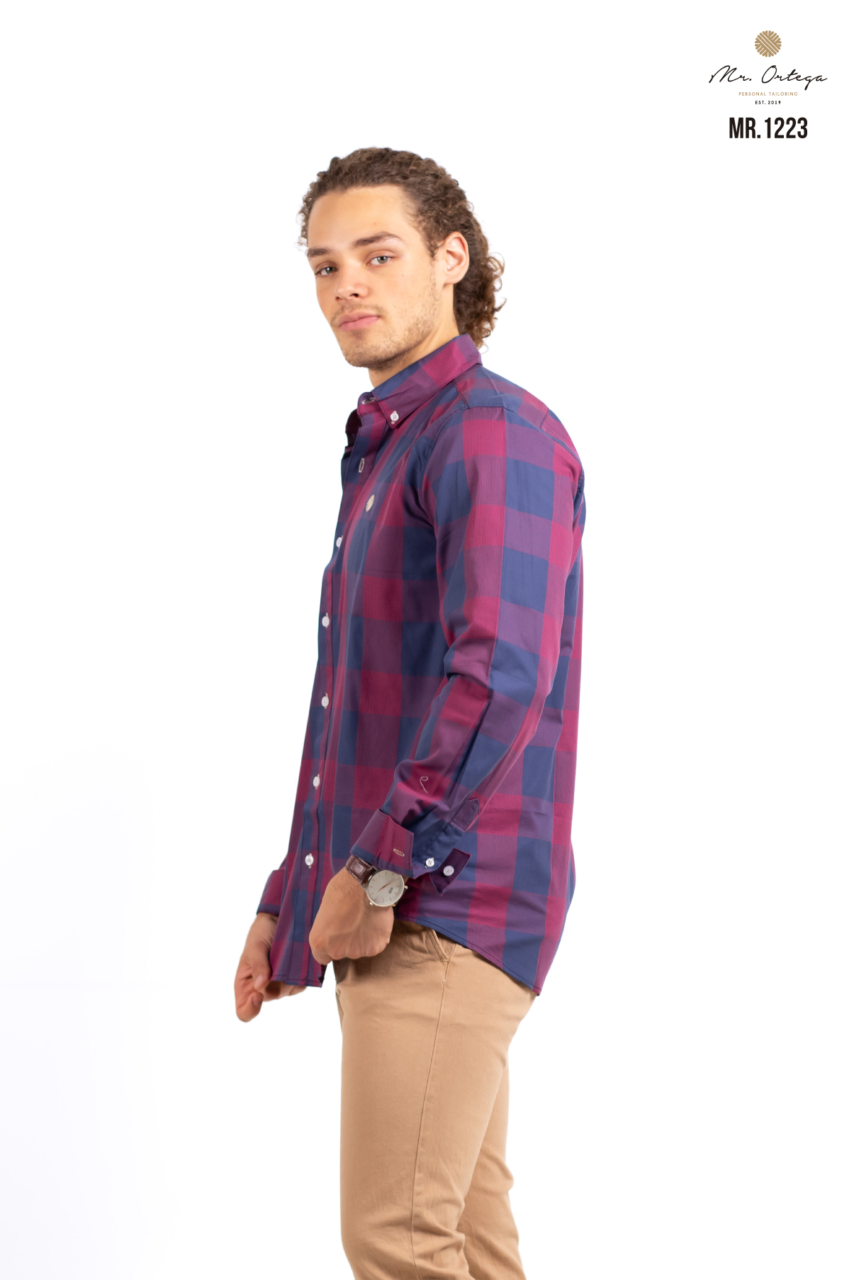 CAMISA CUADROS ROJO / AZUL MARINO