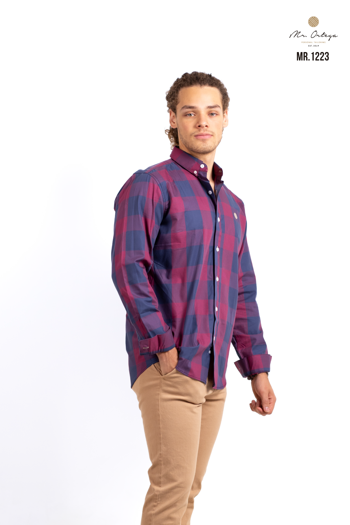 CAMISA CUADROS ROJO / AZUL MARINO