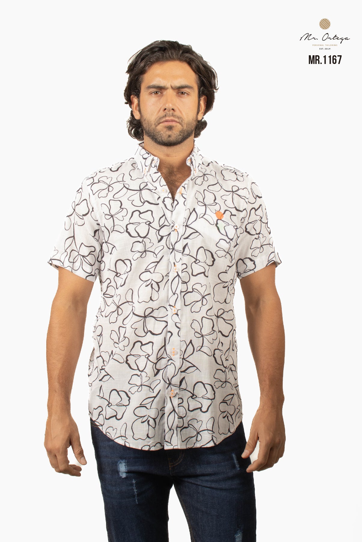 Camisa blanca sales flores