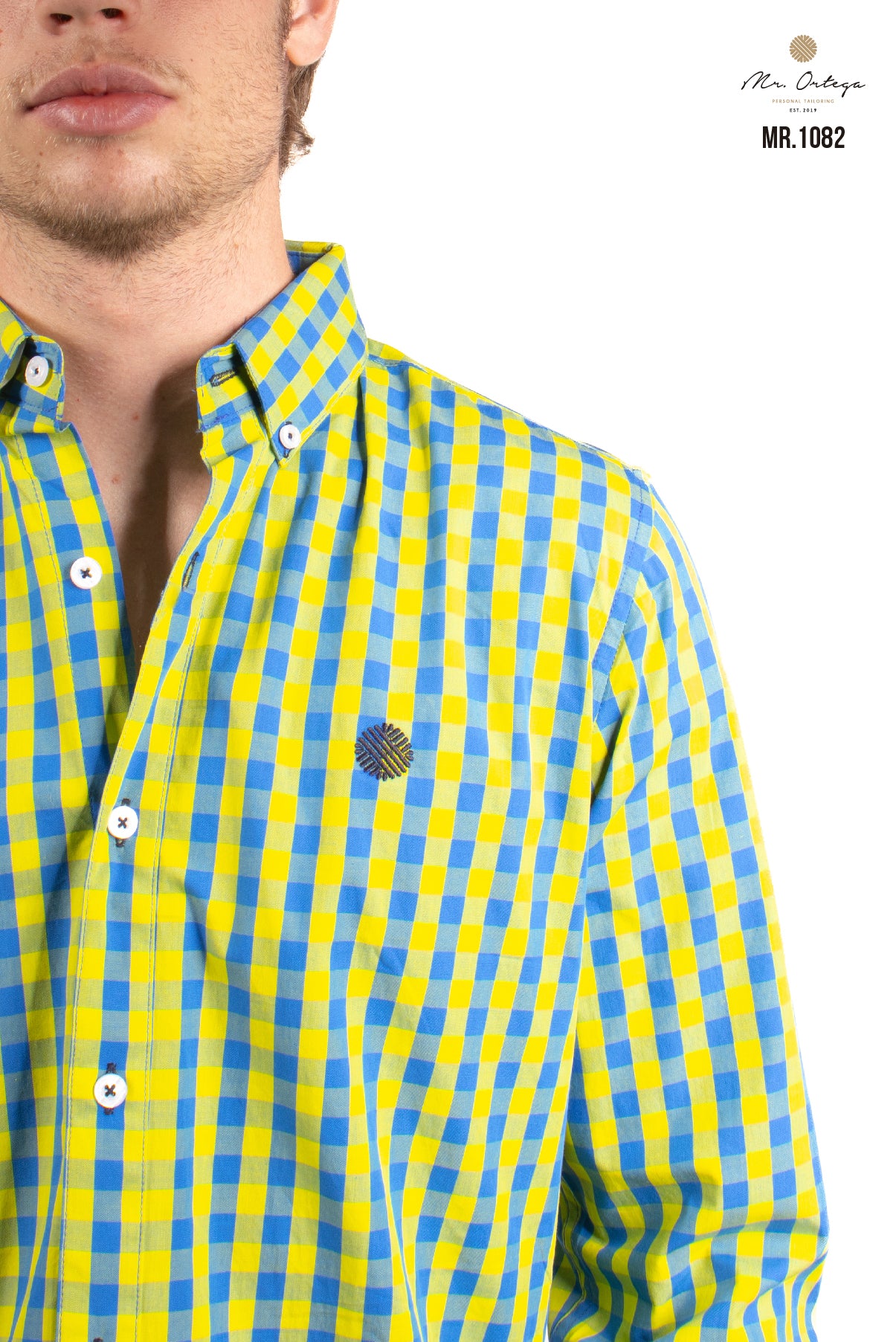 CAMISA CUADROS AMARILLO / AZUL