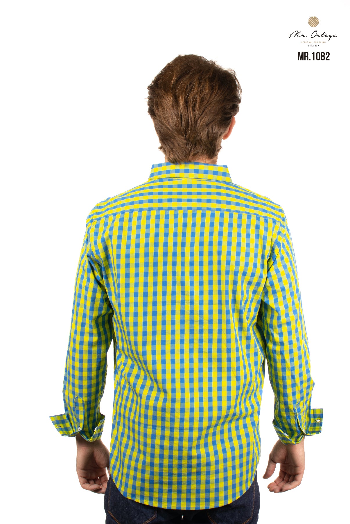 CAMISA CUADROS AMARILLO / AZUL