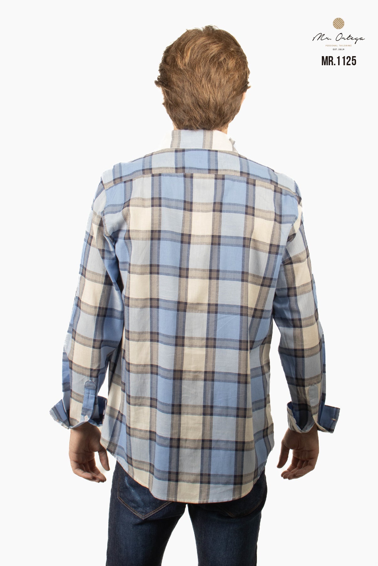 CAMISA CUADROS AZUL CELESTE