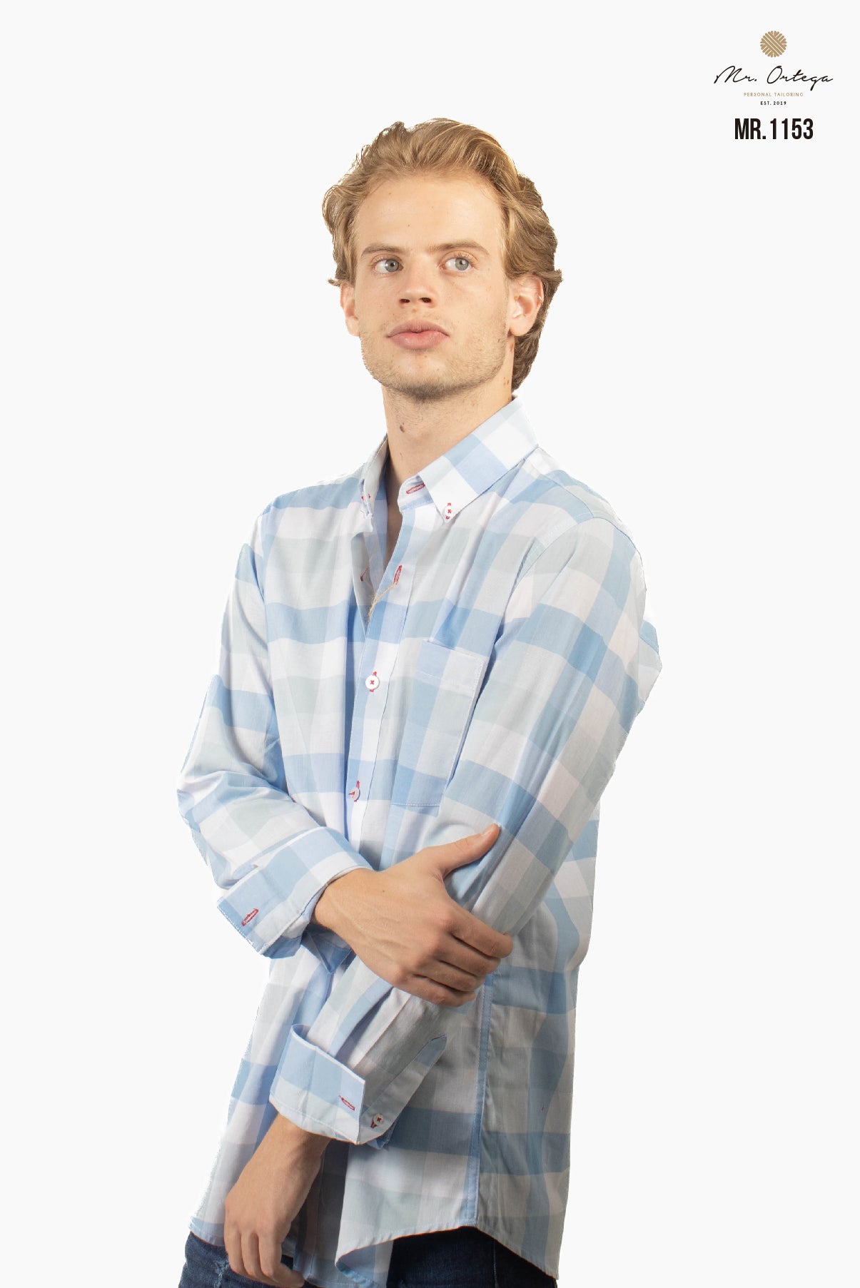 CAMISA CUADROS AZUL CIELO / BLANCO Y CELESTE