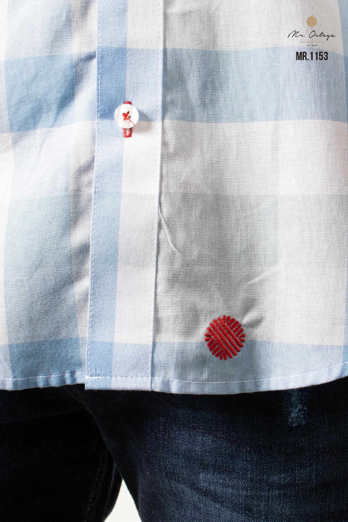 CAMISA CUADROS AZUL CIELO / BLANCO Y CELESTE