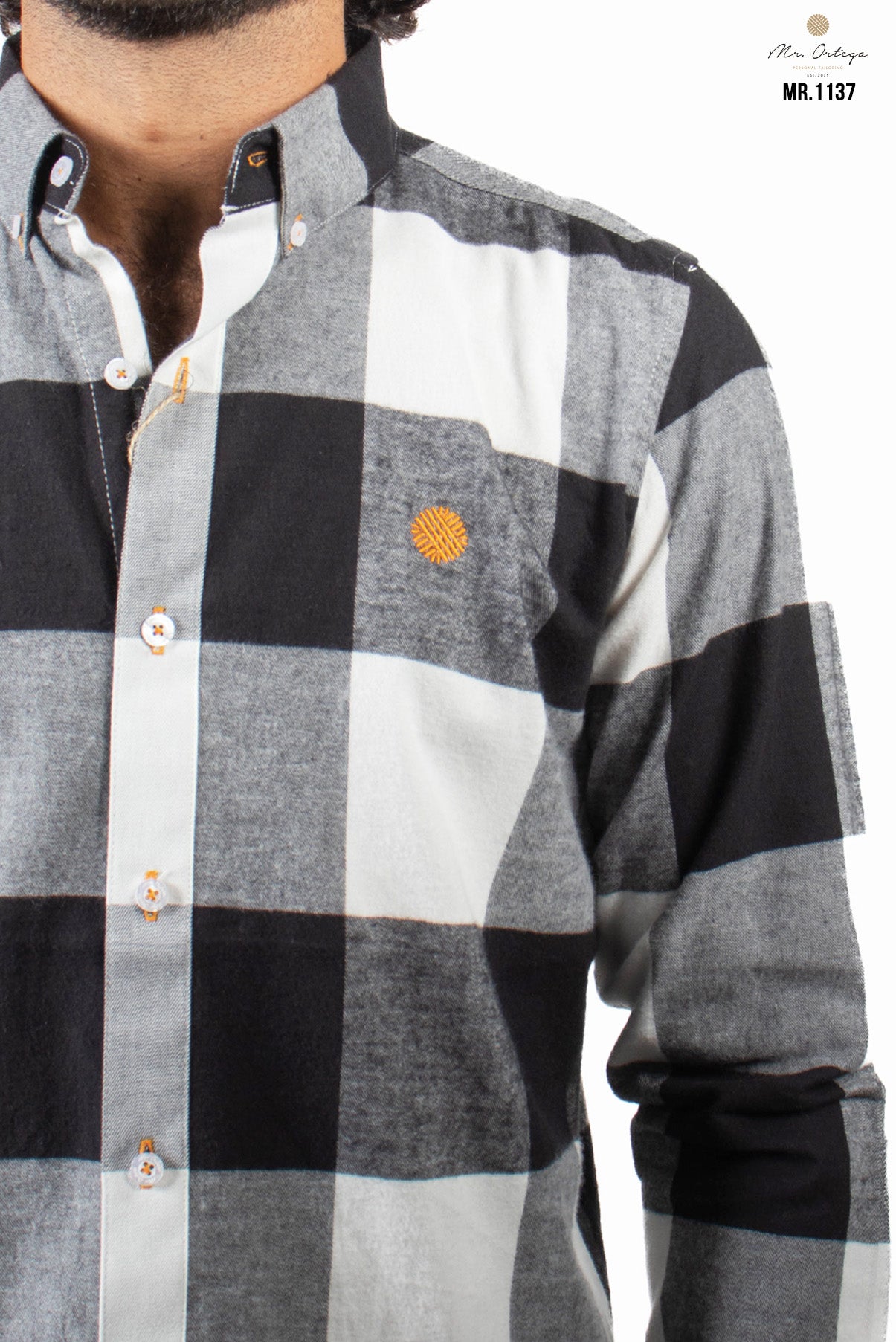 CAMISA CUADROS NEGRO / BLANCO