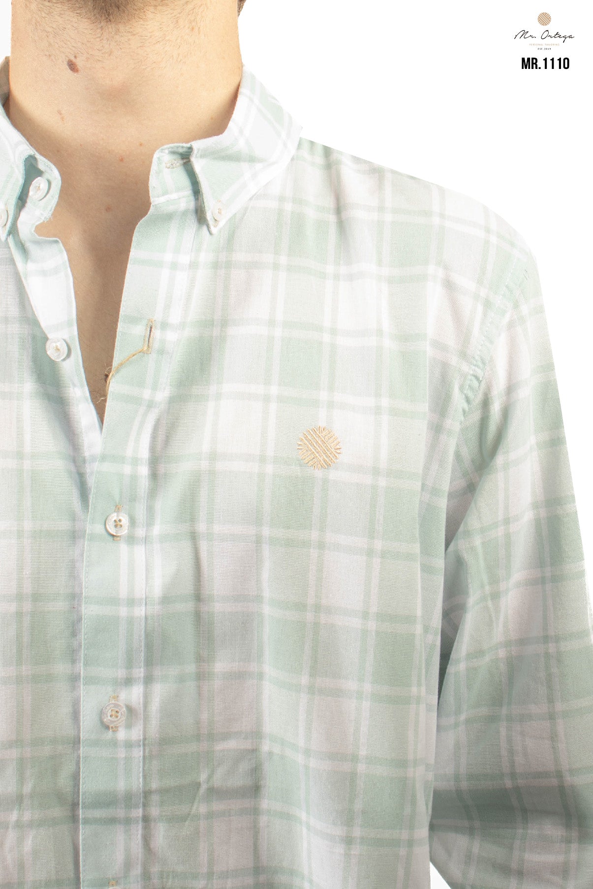 CAMISA CUADROS VERDE AGUA