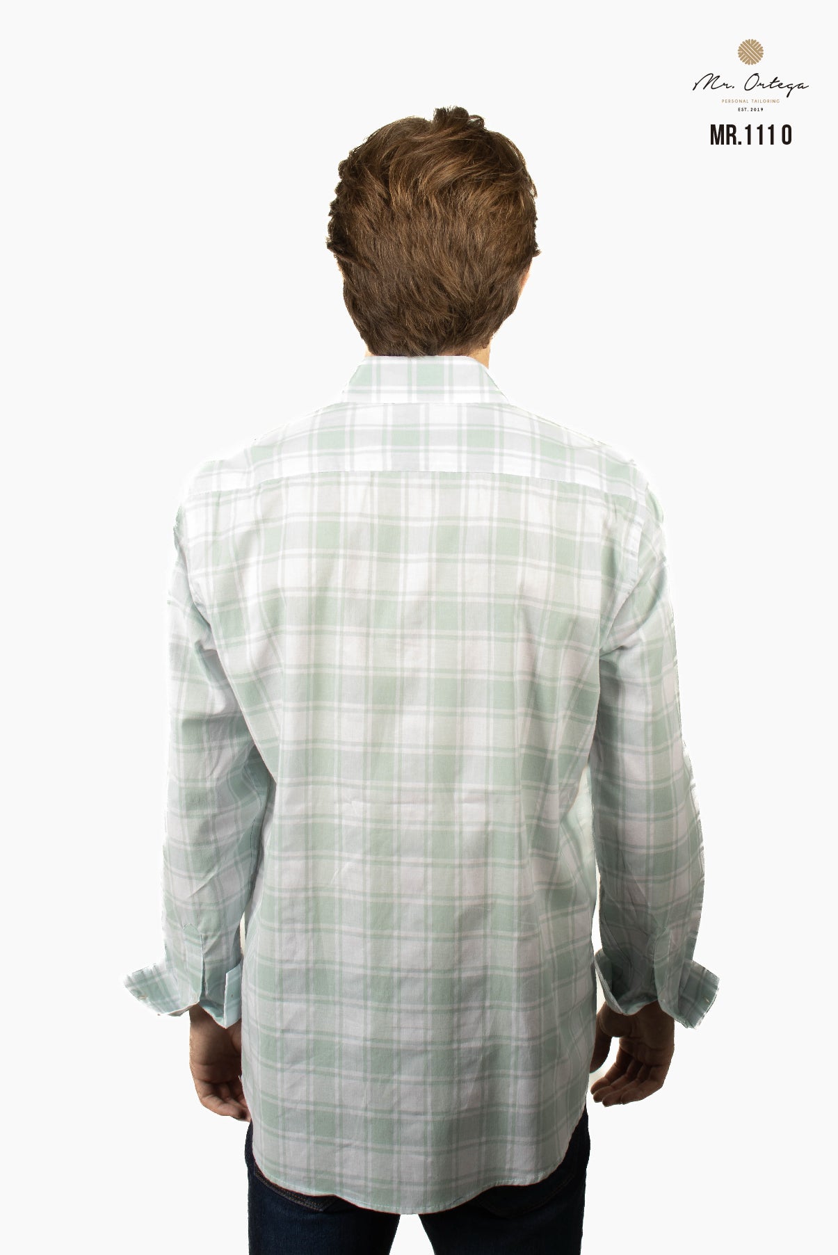 CAMISA CUADROS VERDE AGUA