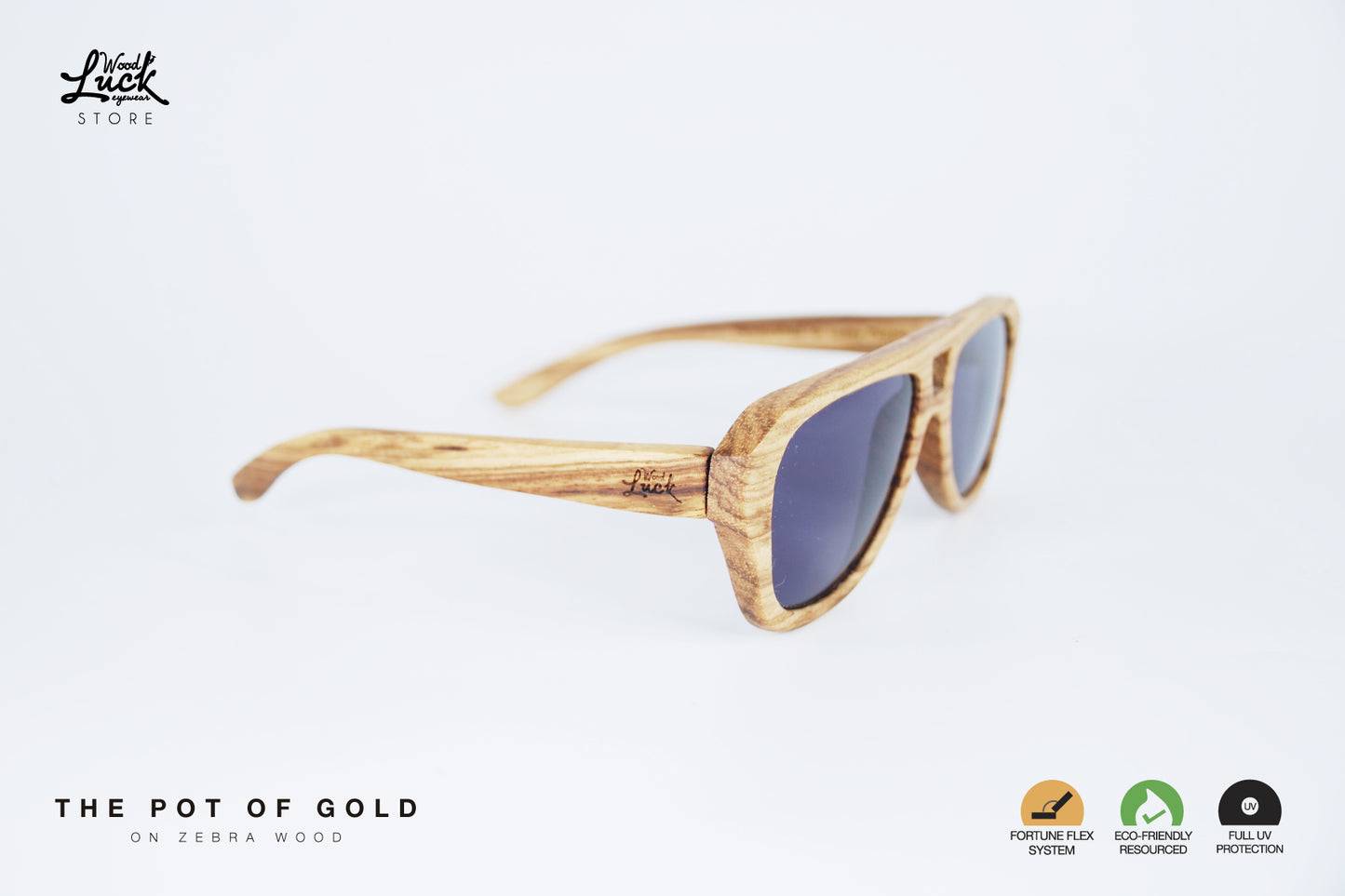 Lentes de Madera Pot Of Gold Zebra Wood