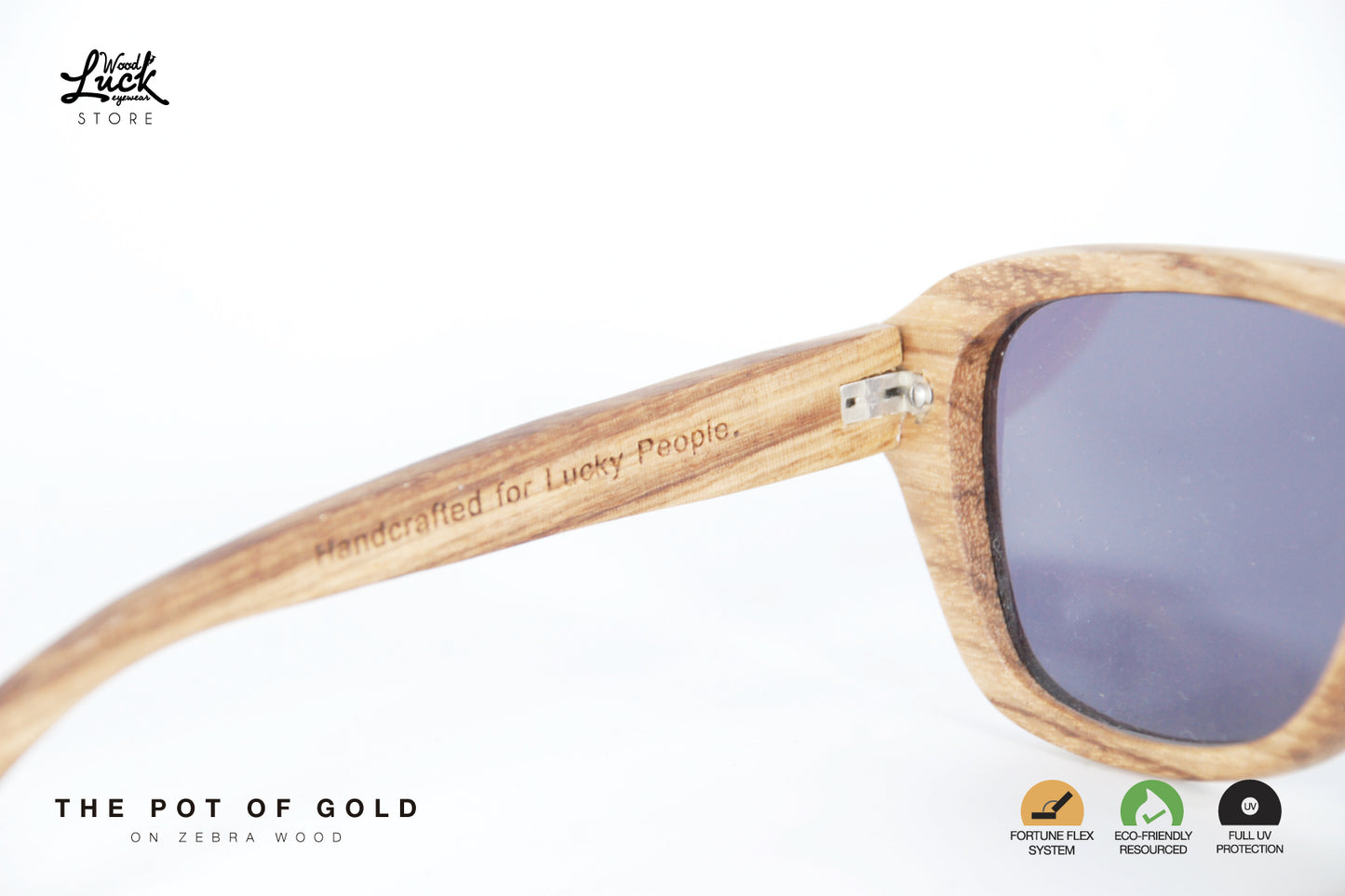 Lentes de Madera Pot Of Gold Zebra Wood