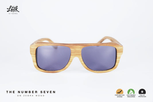 Lentes de Madera Number Seven Zebra Wood