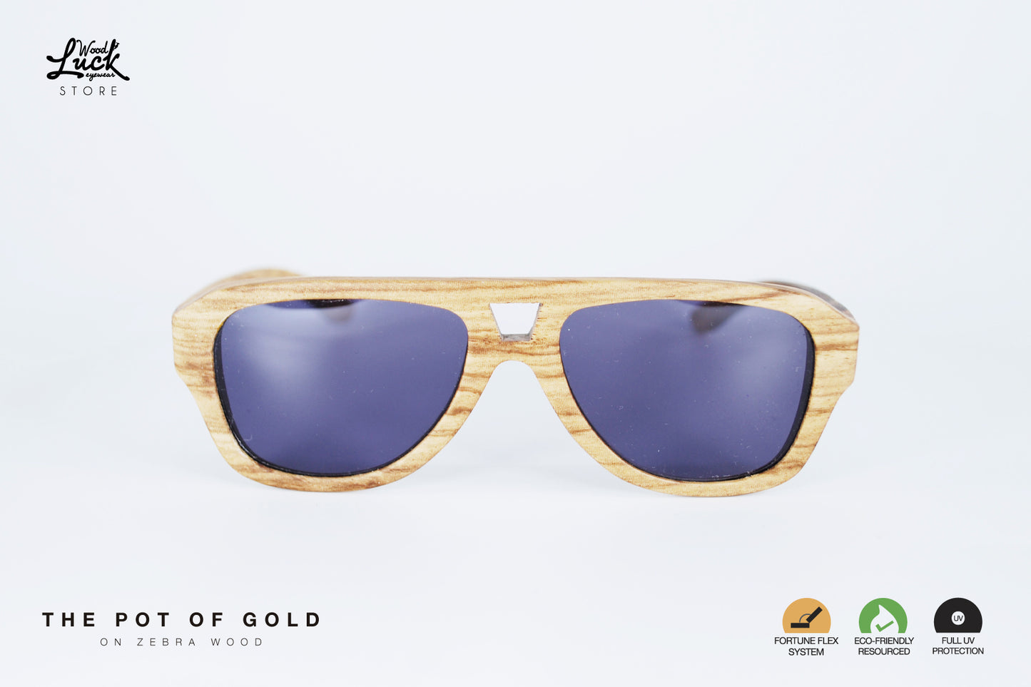 Lentes de Madera Pot Of Gold Zebra Wood