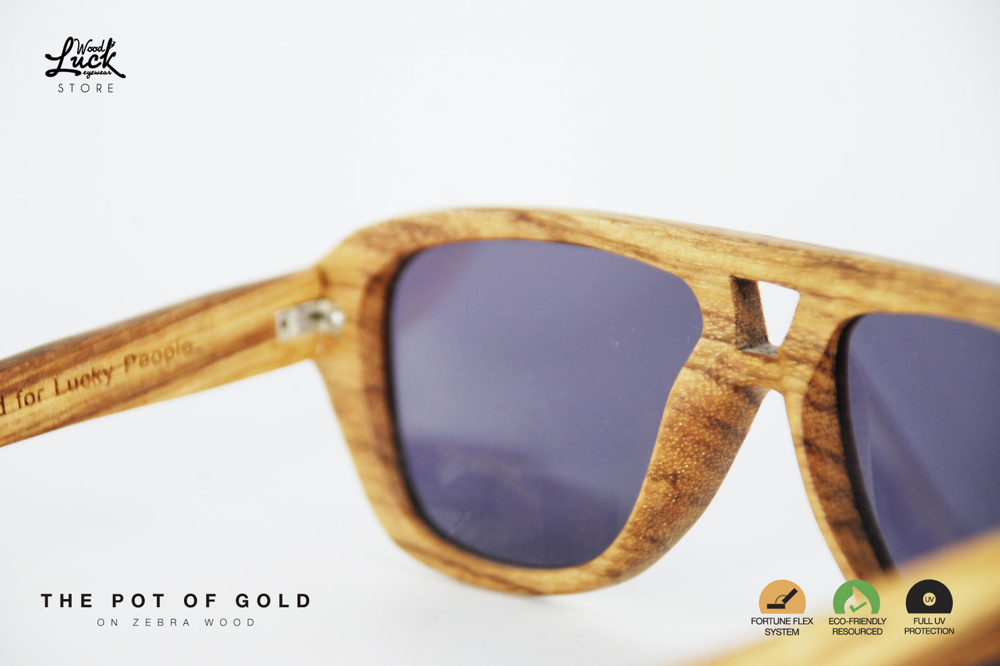 Lentes de Madera Pot Of Gold Zebra Wood
