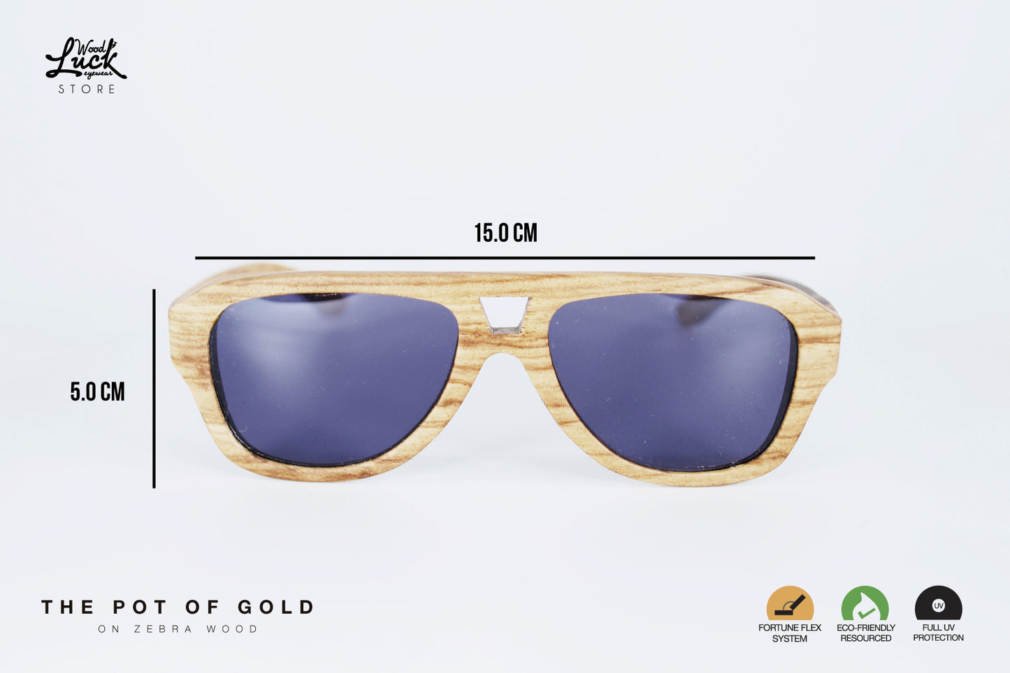 Lentes de Madera Pot Of Gold Zebra Wood