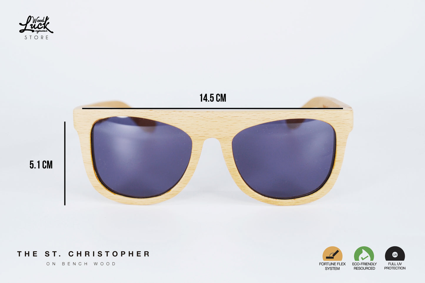 Lentes de Madera St. Christopher Bench Wood