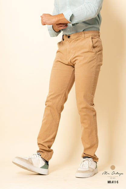 PANTALÓN GABARDINA BEIGE CORTE REGULAR