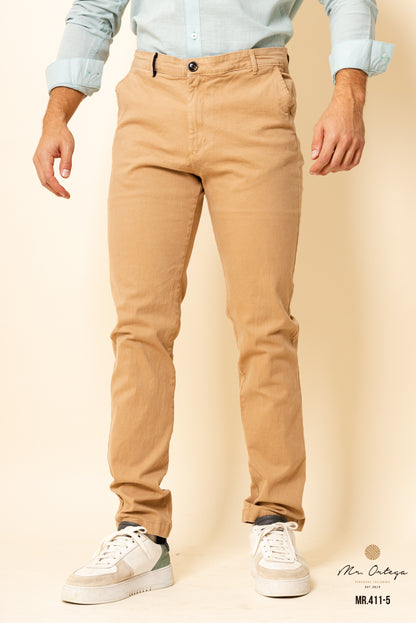 PANTALÓN GABARDINA BEIGE CORTE REGULAR