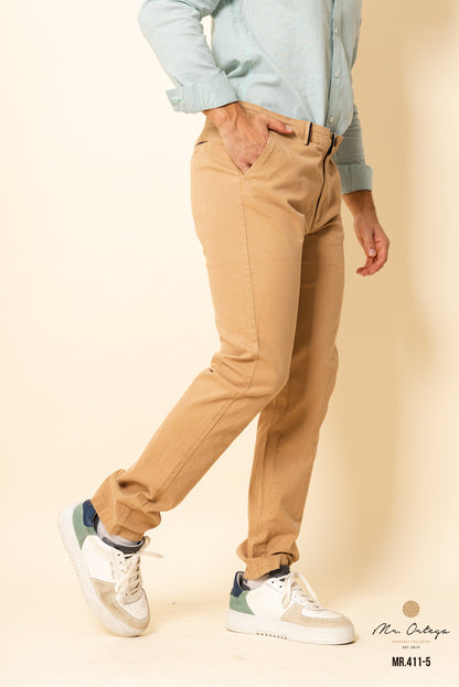 PANTALÓN GABARDINA BEIGE CORTE REGULAR