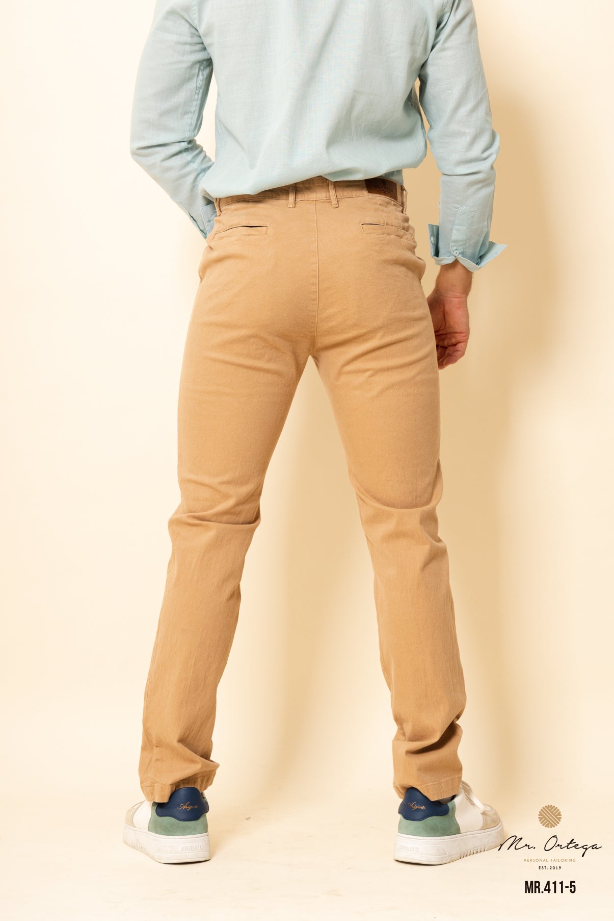 PANTALÓN GABARDINA BEIGE CORTE REGULAR