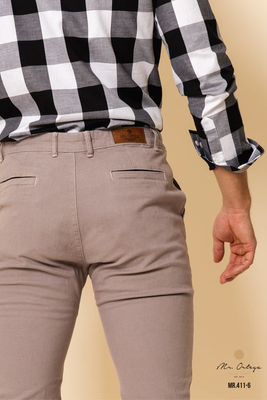 PANTALÓN GABARDINA GRIS