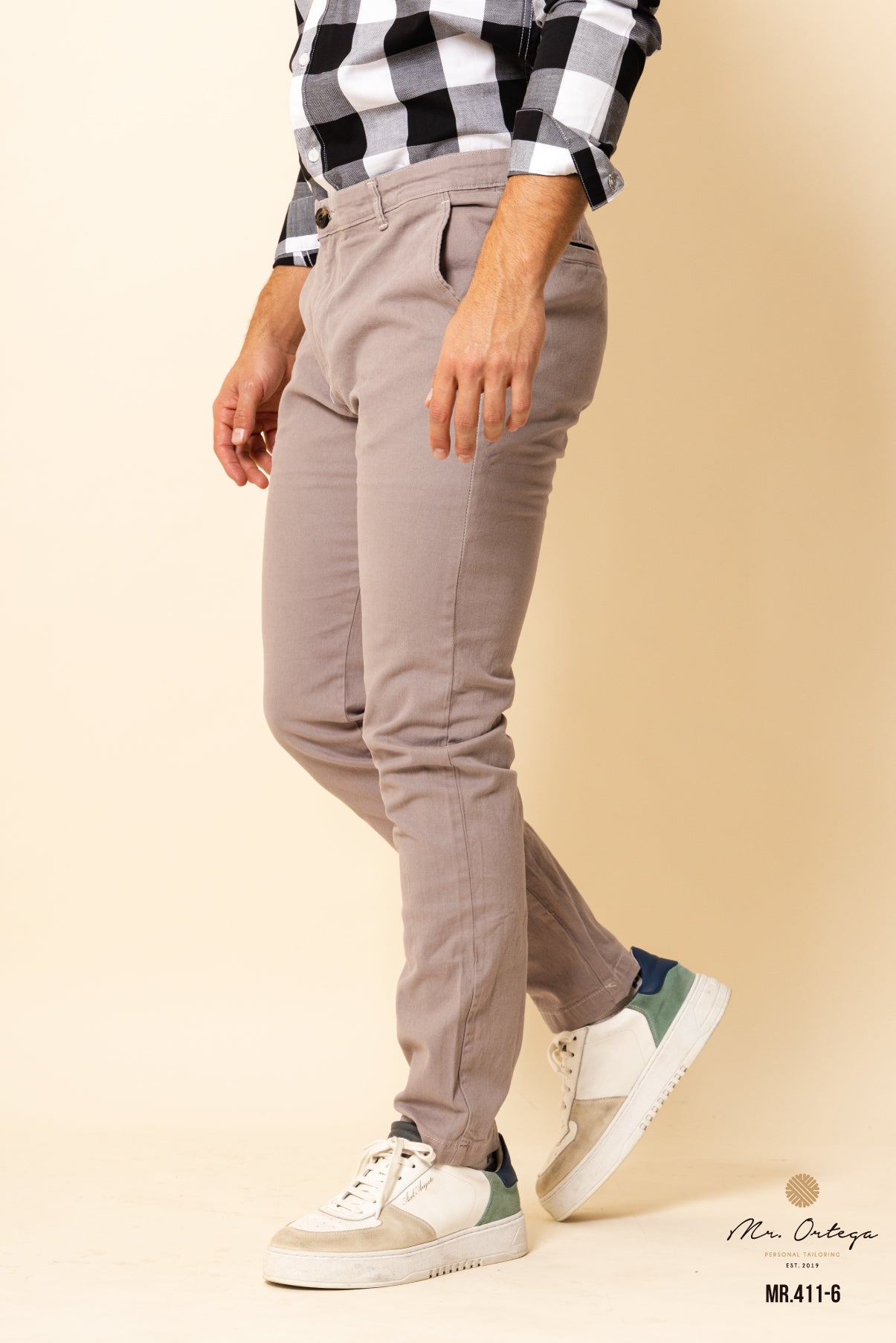 PANTALÓN GABARDINA GRIS